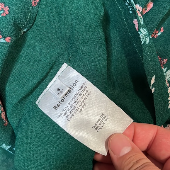 REFORMATION Juni Dress in Emilia SIZE 6 NEW WITHOUT TAGS 0735 - Picture 8 of 8